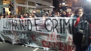 Ato na Paulista contra a repressão ilegal de Alckmin a secundaristas