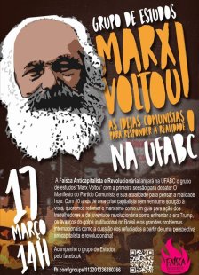 VEM AÍ: Grupo de estudos Marx Voltou na UFABC