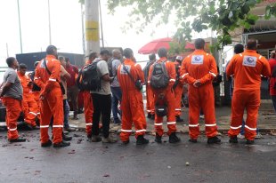 Terceirizados da Transpetro se mobilizam no Terminal da Baía de Guanabara