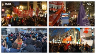Dezenas de cidades do mundo fazem atos em apoio à paralisação nacional Argentina contra Milei